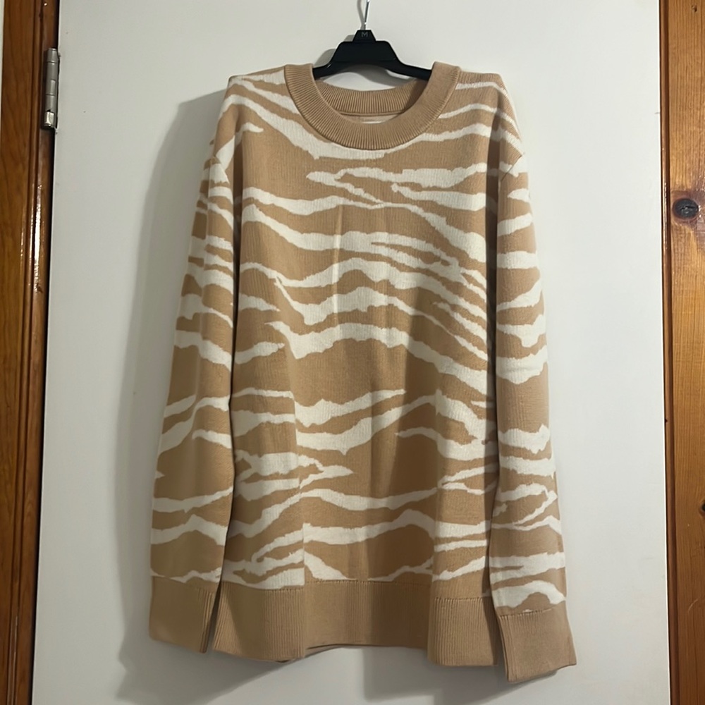 Daily Ritual Women’s Ultra-Soft Jacquard Crewneck Pullover Sweater Size Small